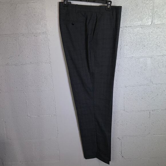 Michael Kors Men's Plaid Classic Wool-Blend Stretch Suit Pants grey 44x32 $190 - Picture 5 of 10